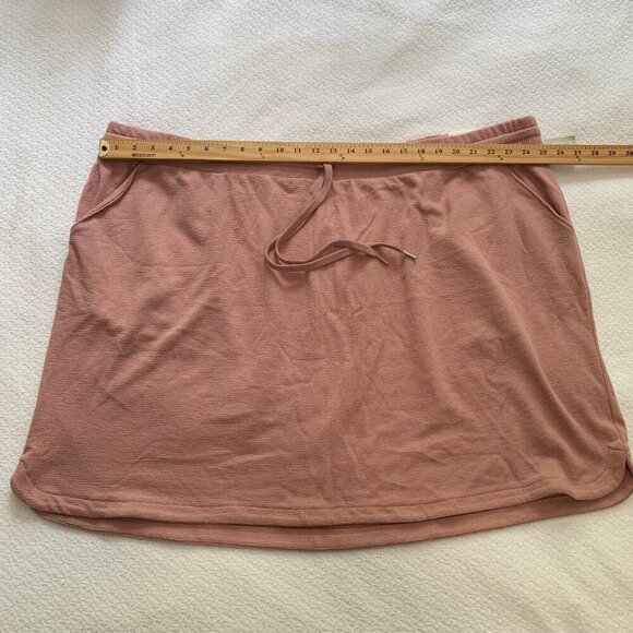 NEW Maurices cotton blend pull on elastic waist light pink blush summer skirt - Picture 2 of 6